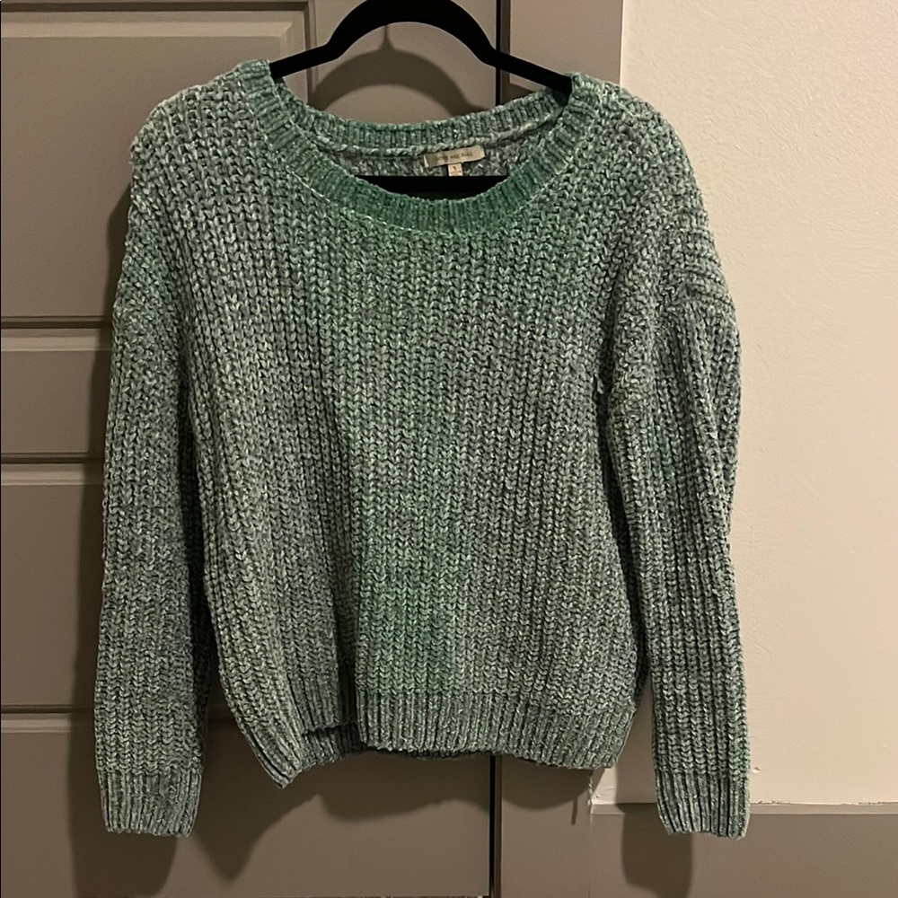 Cozy Green Knit Sweater